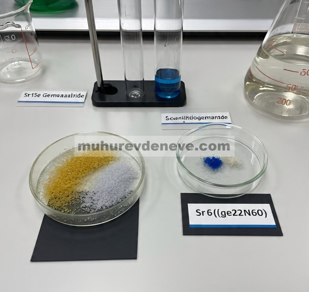 Nitridogermanat(IV): Oksida Germanida Sr15Ge[GeN4]3O, Karbodiimida Ba5[GeN4][CN2] dan Oksidonitridogermanat Sr6[Ge2N6O]