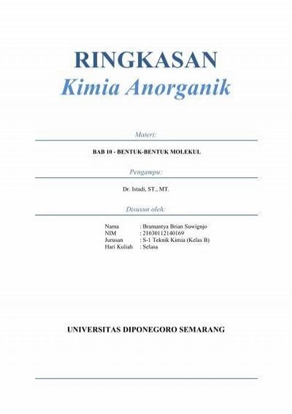 Ringkasan Kimia Anorganik