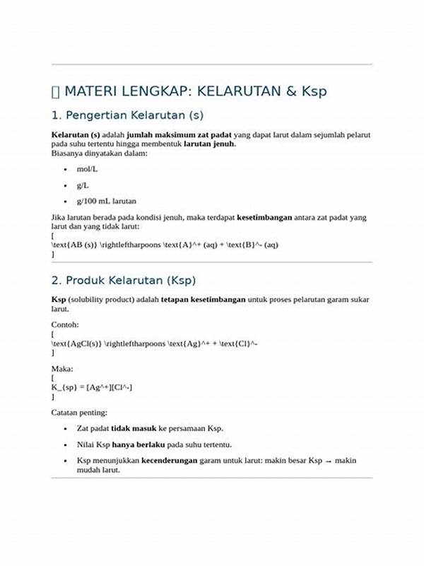 Produk Kelarutan (ksp)